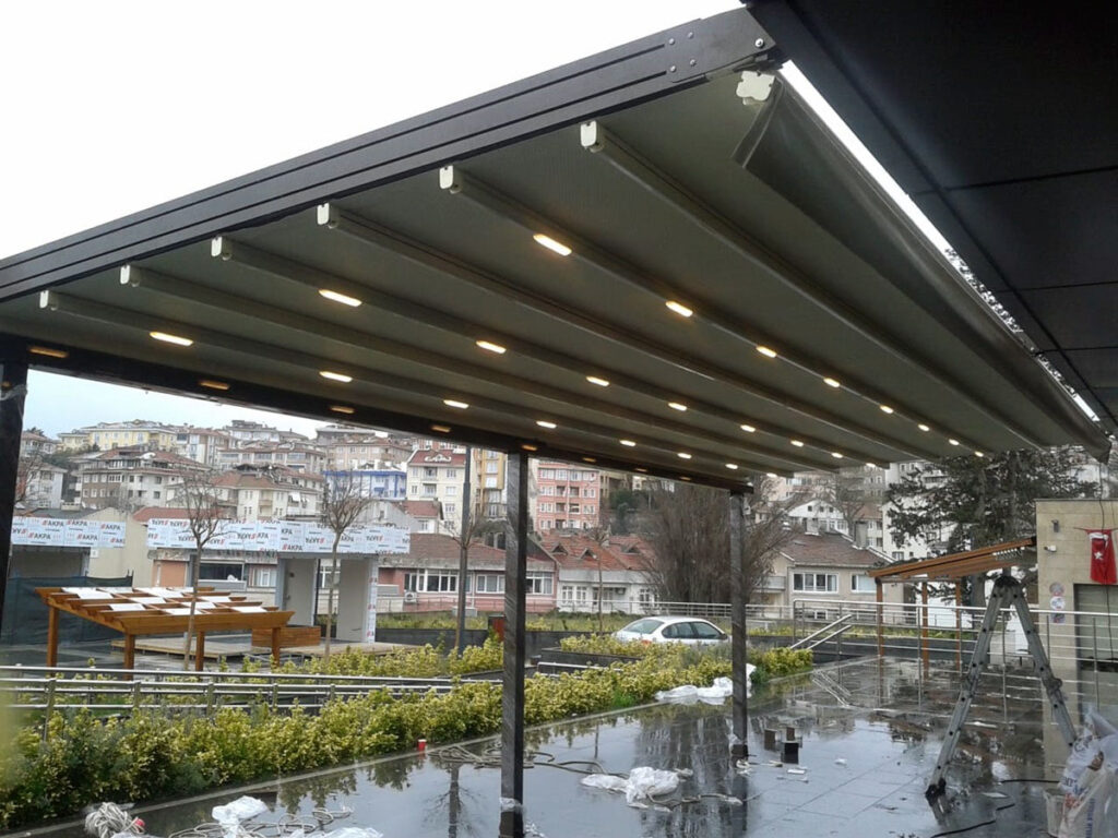 istanbul raylı pergola tente